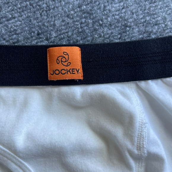 Jockey Mens White Boxer Briefs XL Cotton Blend Black Waistband 2 Pack - Picture 3 of 10